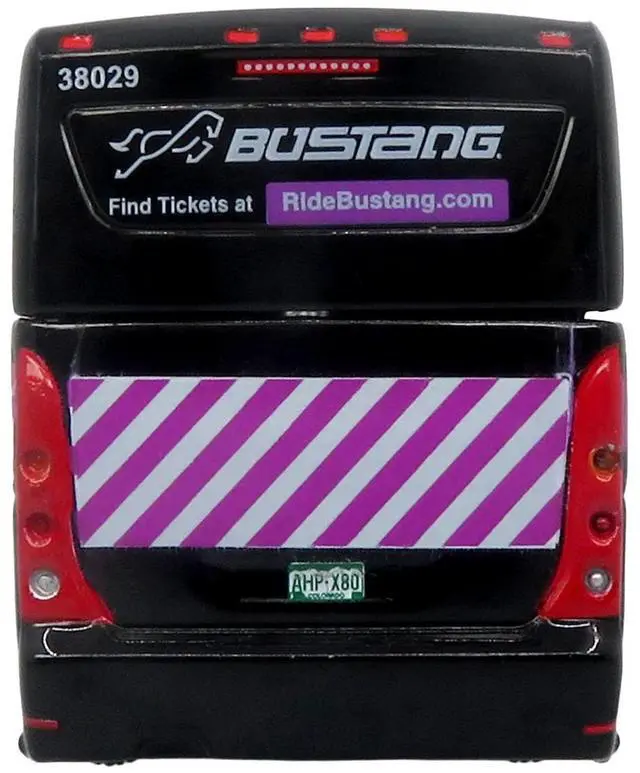 Alt view image 5 of 7 - MCI D4520 Commuter Coach Bus "Bustang - Colorado Department of Transportation" Black 1/87 (HO) Diecast Model by Iconic Replicas
