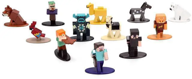 Main image of Set of 12 Diecast Figures "Minecraft" Video Game Wave 2 "Nano Metalfigs" Series Diecast models by Jada