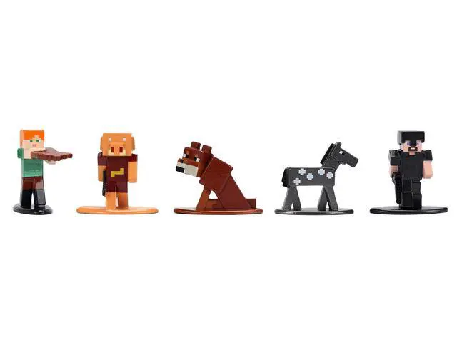 Alt view image 3 of 5 - Set of 12 Diecast Figures "Minecraft" Video Game Wave 2 "Nano Metalfigs" Series Diecast models by Jada