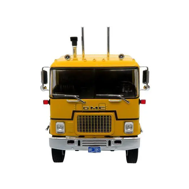 Alt view image 6 of 7 - 1970 GMC Astro 95 Tractor with Dry Van Trailer "Ryder Truck Rental" Yellow with Stripes 1/43 Diecast Model by Iconic Replicas