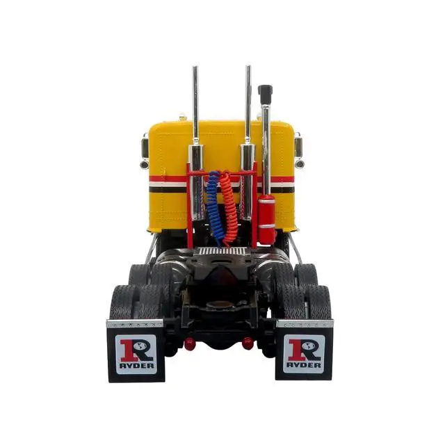 Alt view image 7 of 7 - 1970 GMC Astro 95 Tractor with Dry Van Trailer "Ryder Truck Rental" Yellow with Stripes 1/43 Diecast Model by Iconic Replicas