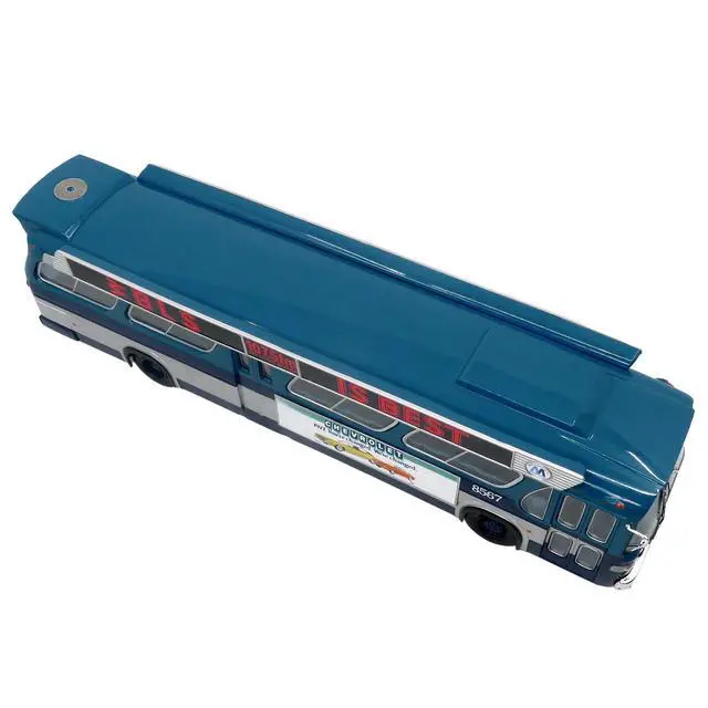 Alt view image 6 of 7 - 1963 GM TDH-5303 Transit Bus "MTA NYC Surface Transit" Blue Two-Tone with Graphics 1/43 Plastic Model by Iconic Replicas