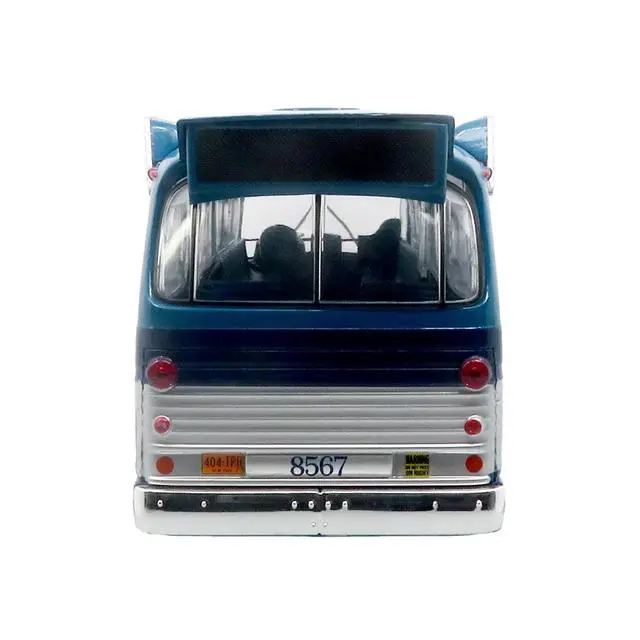 Alt view image 5 of 7 - 1963 GM TDH-5303 Transit Bus "MTA NYC Surface Transit" Blue Two-Tone with Graphics 1/43 Plastic Model by Iconic Replicas