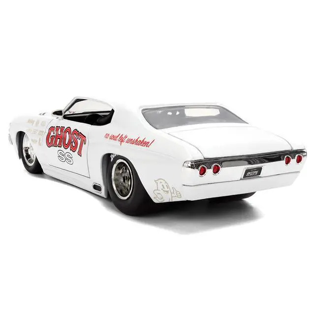 Alt view image 5 of 7 - 1971 Chevrolet Chevelle SS "Ghost SS" White with Graphics "Bigtime Muscle" Series 1/24 Diecast Model Car by Jada