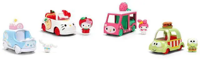Alt view image 2 of 6 - "Hello Kitty and Friends" Set of 4 Diecast Figures and Cars "Hollywood Rides" Series Diecast models by Jada