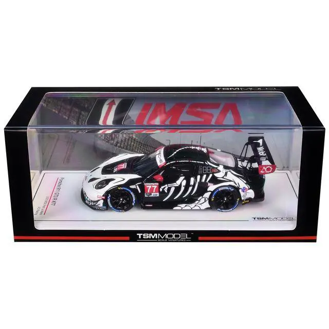 Alt view image 5 of 6 - Porsche 911 GT3 R #77 "AO Racing Skeleton Rexy" GTD Pro IMSA "Petit Le Mans" (2025) 1/43 Model Car by True Scale Miniatures