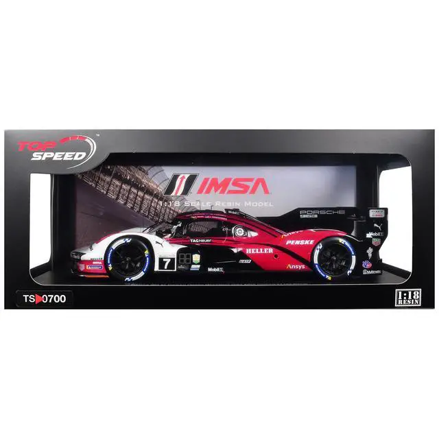 Alt view image 6 of 7 - Porsche 963 #7 "Porsche Penske Motorsport" Winner IMSA "24 Hours of Daytona" (2024) 1/18 Model Car by Top Speed