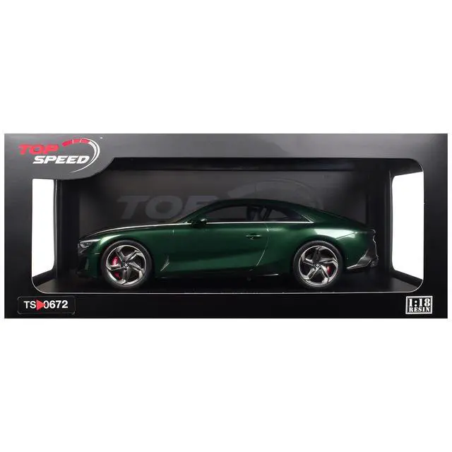 Alt view image 6 of 7 - Bentley Batur Scarab Green Metallic 1/18 Model Car by Top Speed
