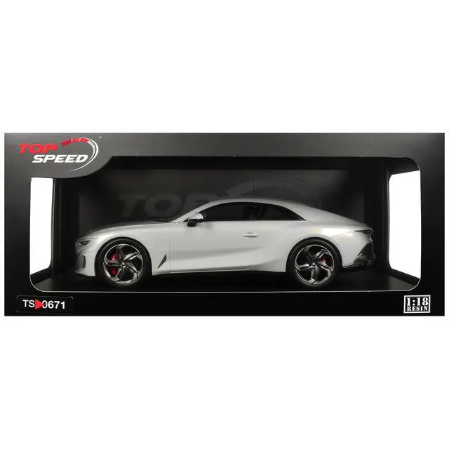 Alt view image 6 of 7 - Bentley Batur Bonneville Pearl White Metallic 1/18 Model Car by Top Speed