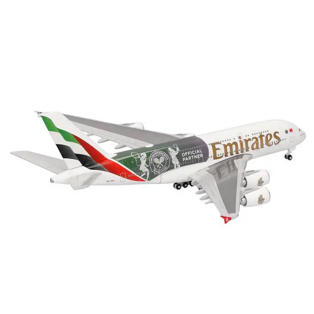 Alt view image 5 of 6 - Airbus A380-800 Commercial Aircraft "Emirates Airlines" (A6-EOE) White with Graphics 1/500 Diecast Model Airplane by Herpa