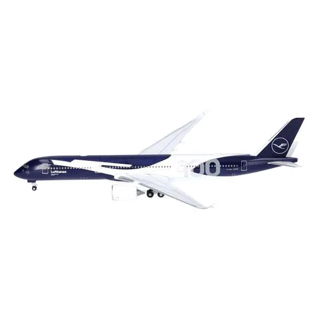 Alt view image 3 of 6 - Airbus A350-900 Commercial Aircraft "Lufthansa 100 Years" (D-AIXL) Blue with Graphics 1/500 Diecast Model Airplane by Herpa