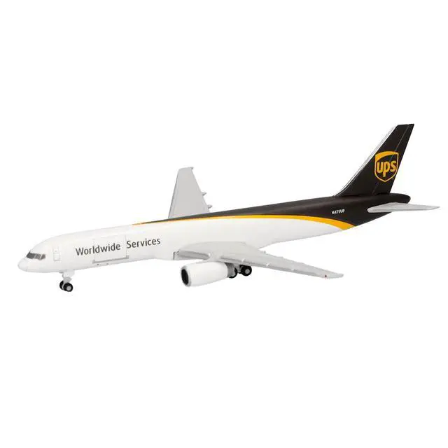 Alt view image 2 of 6 - Boeing 757-200F Commercial Aircraft "UPS Worldwide Service" (N475UP) White with Brown Tail 1/500 Diecast Model Airplane by Herpa