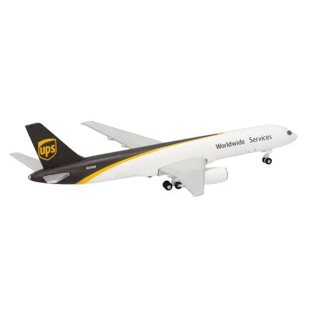 Alt view image 5 of 6 - Boeing 757-200F Commercial Aircraft "UPS Worldwide Service" (N475UP) White with Brown Tail 1/500 Diecast Model Airplane by Herpa