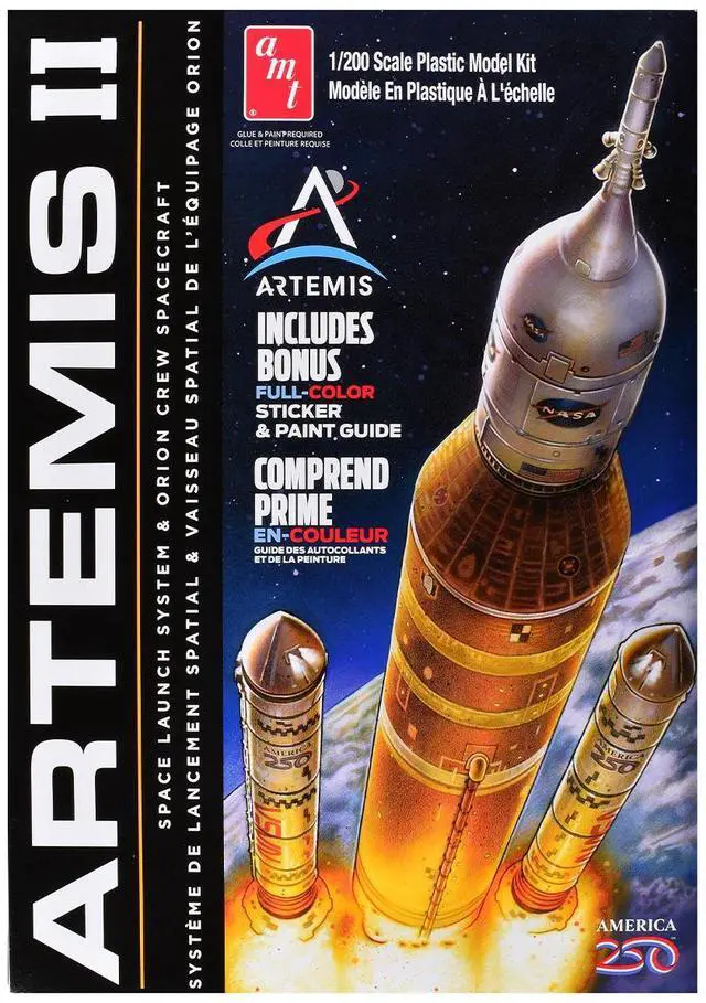 Main image of Skill 2 Model Kit NASA Artemis II Space Launch System and Orion Crew Spacecraft 1/200 Scale Model by AMT