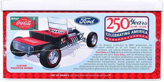 Alt view image 3 of 4 - Skill 2 Model Kit Ford Model T Panel "Coca-Cola" with Collector Tin 1/25 Scale Model by AMT