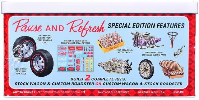 Alt view image 2 of 4 - Skill 2 Model Kit Ford Model T Panel "Coca-Cola" with Collector Tin 1/25 Scale Model by AMT