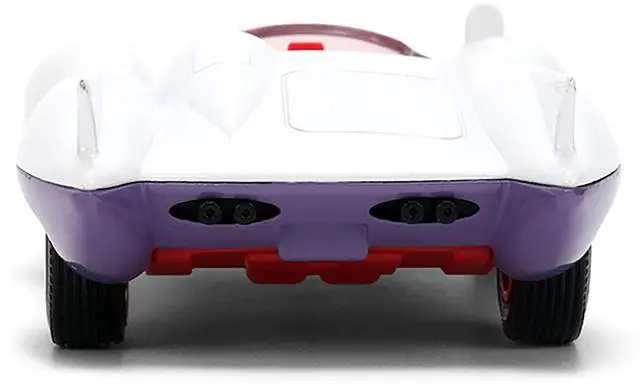 Alt view image 7 of 7 - Mach 5 White with Red Stripes and Interior "Speed Racer" (1967) TV Series "Anime Hollywood Rides" 1/32 Diecast Model Car by Jada