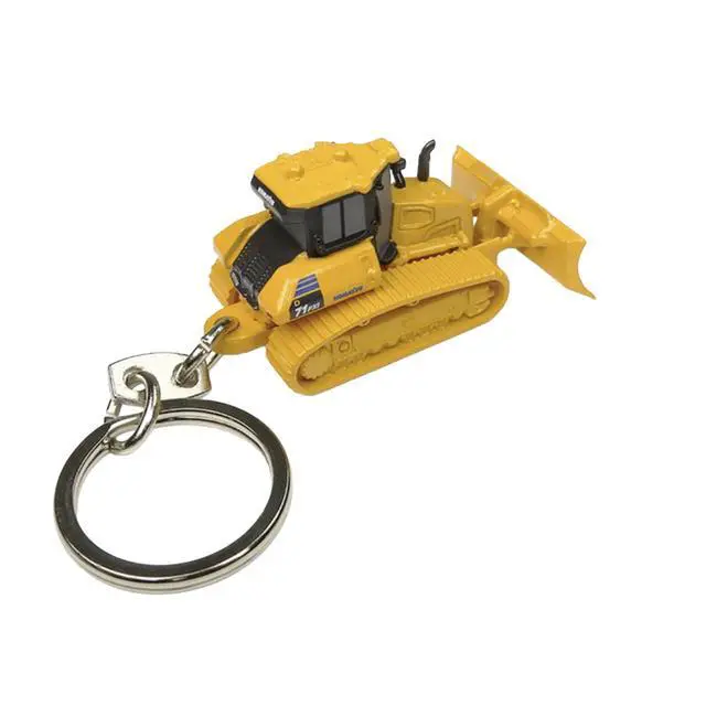 Alt view image 3 of 6 - Komatsu D71PXi Bulldozer Yellow Metal Keychain Diecast Model by Universal Hobbies