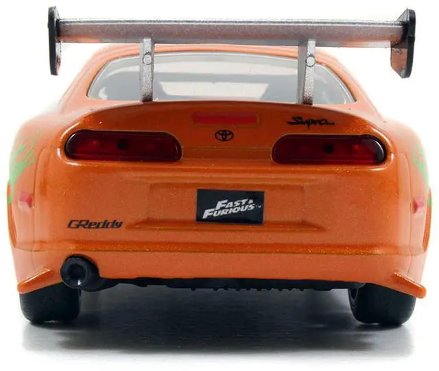 Alt view image 5 of 5 - Brian's Toyota Supra Orange with Graphics "Fast & Furious 25th Anniversary" Series 1/32 Diecast Car Model by Jada