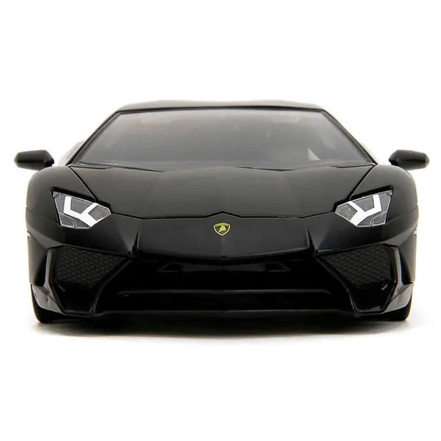 Alt view image 6 of 7 - Shaw's Lamborghini Aventador Matt Black "Furious 7" (2015) Movie "Fast & Furious" Series 1/24 Diecast Car Model by Jada