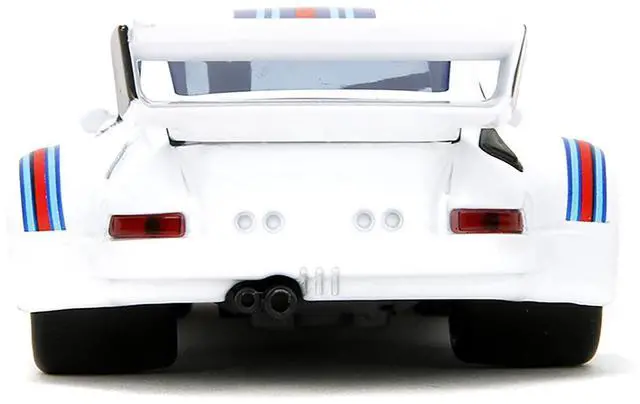 Alt view image 7 of 12 - Porsche 935 Turbo #4 "Jazz" White with Blue & Red Stripes "Transformers" "Hollywood Rides" Series 1/32 Diecast Model Car by Jada