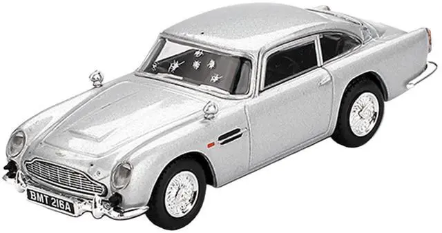 Main image of Aston Martin DB5 RHD Birch Silver Metallic (Damaged) 007 James Bond "Skyfall" (2012) 1/64 Diecast Model Car by Mini GT