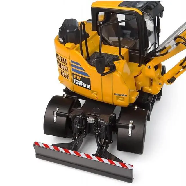 Alt view image 3 of 6 - Komatsu PW138MR-11 Wheeled Excavator Yellow 1/50 Diecast Model by Universal Hobbies