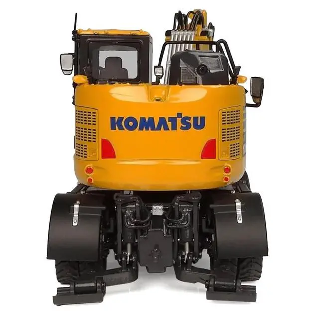 Alt view image 4 of 6 - Komatsu PW138MR-11 Wheeled Excavator Yellow 1/50 Diecast Model by Universal Hobbies