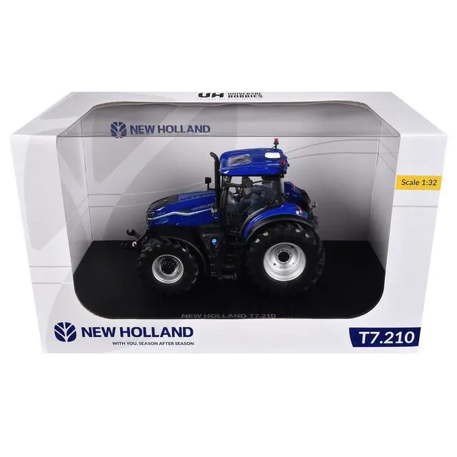 Alt view image 7 of 7 - New Holland T7.210 Tractor Dynamic Blue 1/32 Diecast Model by Universal Hobbies