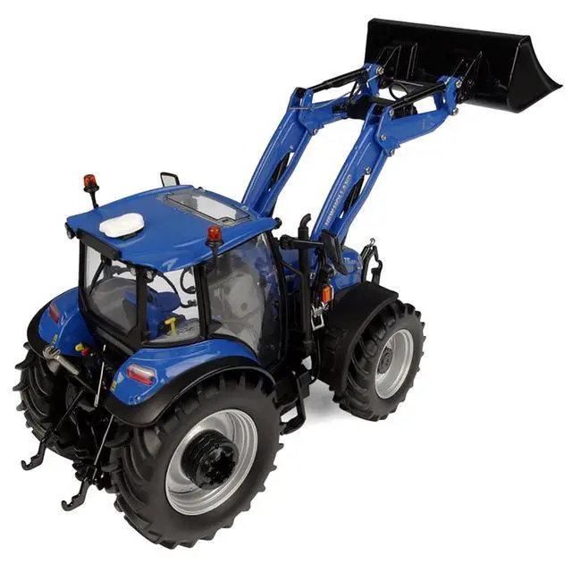 Alt view image 3 of 7 - New Holland T5.120 Tractor with Front Loader Dynamic Blue 1/32 Diecast Model by Universal Hobbies