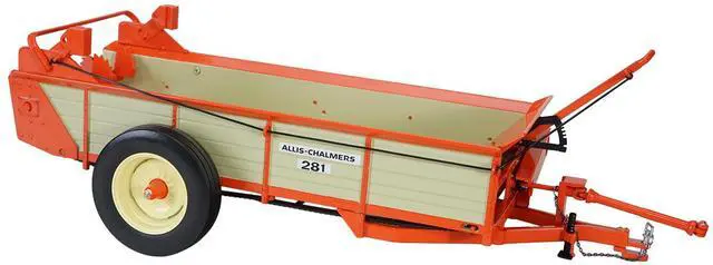 Main image of Allis-Chalmers 281 Manure Spreader Orange with Wood Panels "Classic Series" 1/16 Diecast Model by SpecCast