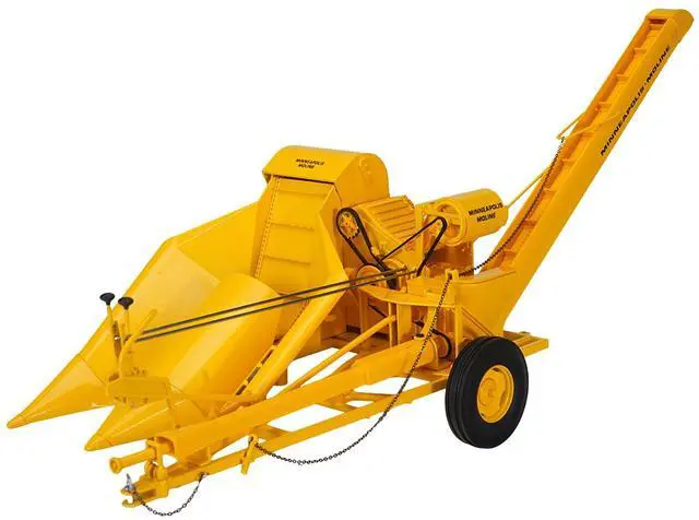 Main image of Minneapolis Moline H320 Pull-Type Corn Picker Yellow "Classic Series" 1/16 Diecast Model by SpecCast