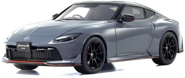 Alt view image 5 of 6 - Nissan Fairlady Z NISMO RHD (Right Hand Drive) Gray with Black Top 1/18 Model Car by Kyosho