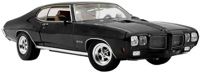 Main image of 1970 Pontiac GTO Ram Air IV "Main Street" Black Limited Edition to 402 pieces Worldwide 1/18 Diecast Model Car by ACME