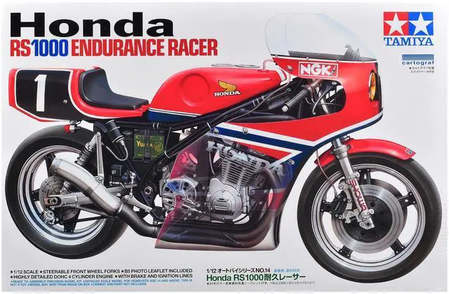 Main image of Model Kit Honda RS1000 Endurance Racer Motorcycle 1/12 Scale Model by Tamiya