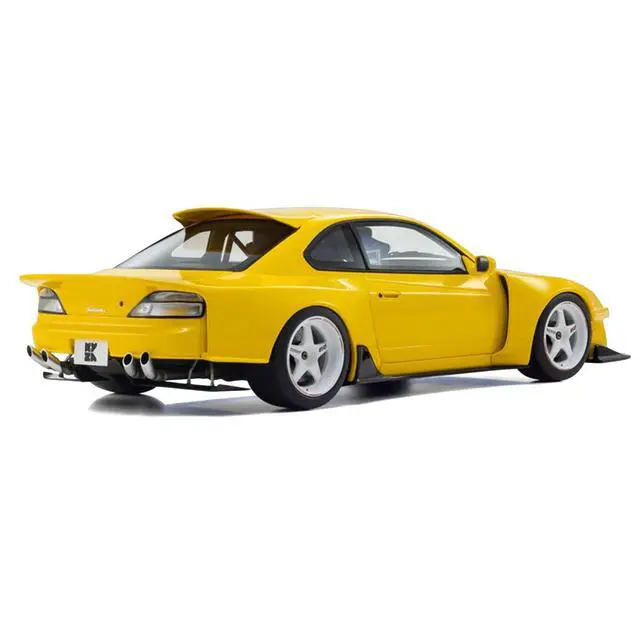 Alt view image 4 of 6 - Nissan Silvia (S15) "Khyzyl Saleem" Yellow 1/18 Model Car by Kyosho