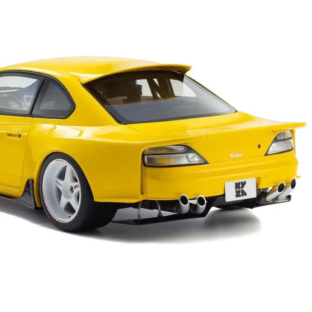 Alt view image 5 of 6 - Nissan Silvia (S15) "Khyzyl Saleem" Yellow 1/18 Model Car by Kyosho