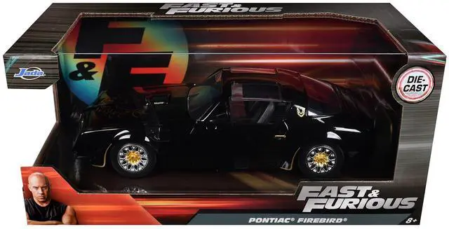 Alt view image 5 of 8 - Tegos 1977 Pontiac Firebird Black "Fast & Furious" Movie 1/24 Diecast Model Car by Jada