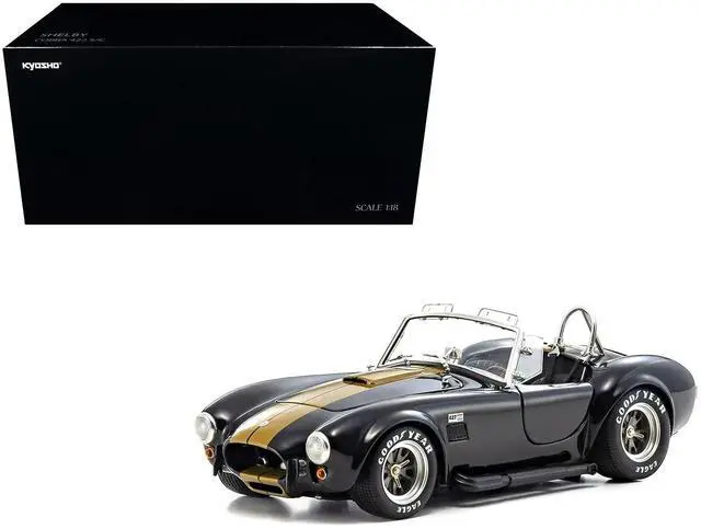 Main image of Shelby Cobra 427 S/C Black with Gold Stripes 1/18 Diecast Model Car by Kyosho