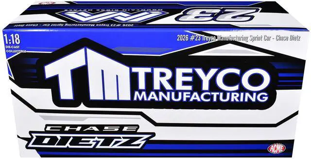 Alt view image 6 of 6 - Winged Sprint Car #23 Chase Dietz "Treyco Manufacturing - Mountain Ridge Metals" (2026) 1/18 Diecast Model Car by ACME