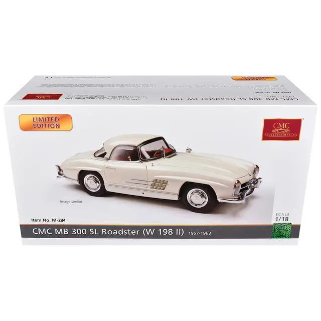 Alt view image 3 of 6 - Mercedes-Benz 300 SL (W198 II) White with Red Interior Limited Edition to 1500 pieces Worldwide 1/18 Diecast Model Car by CMC