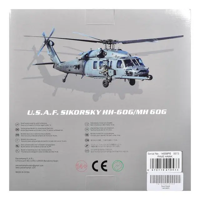 Alt view image 7 of 7 - Sikorsky HH-60G Pave Hawk Helicopter "Davis-Monthan AFB, AZ" (2008) US Air Force 1/72 Diecast Model by Panzerkampf