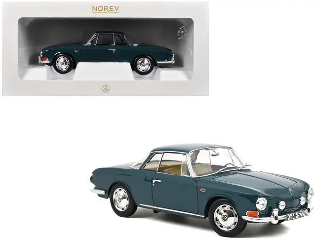 Main image of 1963 Volkswagen Karmann Ghia 1500 Smaragd Green 1/18 Diecast Model Car by Norev