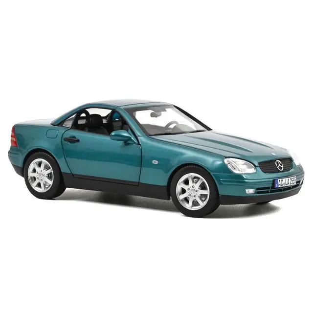 Alt view image 2 of 7 - 1996 Mercedes-Benz SLK Convertible Vivianit Green Metallic 1/18 Diecast Model Car by Norev