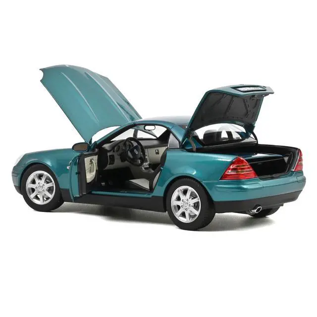 Alt view image 3 of 7 - 1996 Mercedes-Benz SLK Convertible Vivianit Green Metallic 1/18 Diecast Model Car by Norev