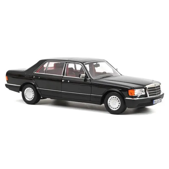 Alt view image 5 of 6 - 1991 Mercedes-Benz 560 SEL Type W126 Black with Red Interior 1/18 Diecast Model Car by Norev