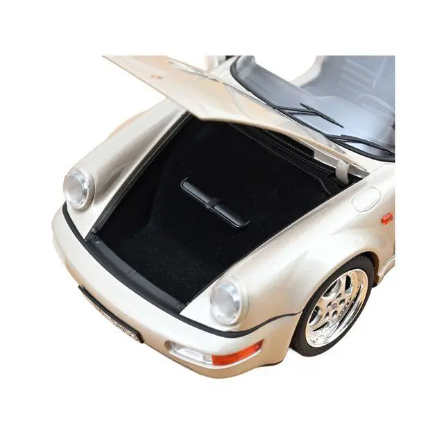 Alt view image 3 of 6 - 1992 Porsche 911 Carrera 2 Turbo Look Cabriolet Zermatt Silver Metallic 1/18 Diecast Model Car by Norev