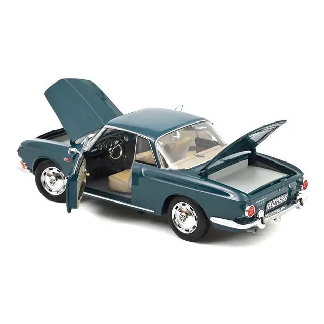 Alt view image 2 of 7 - 1963 Volkswagen Karmann Ghia 1500 Smaragd Green 1/18 Diecast Model Car by Norev