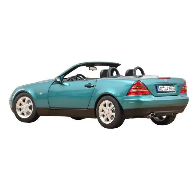 Alt view image 6 of 7 - 1996 Mercedes-Benz SLK Convertible Vivianit Green Metallic 1/18 Diecast Model Car by Norev