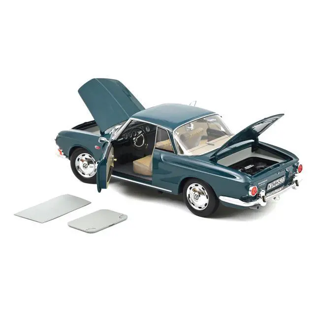Alt view image 3 of 7 - 1963 Volkswagen Karmann Ghia 1500 Smaragd Green 1/18 Diecast Model Car by Norev